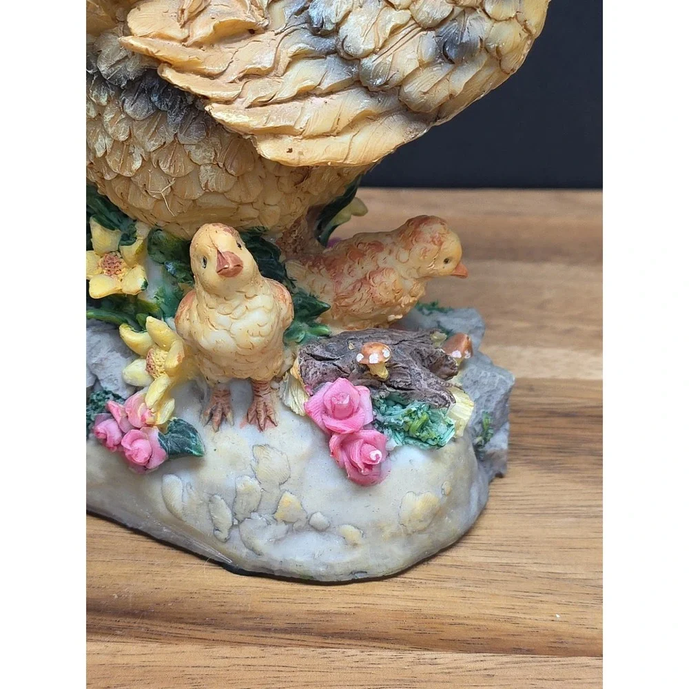 Vintage Music Box Dolgen Corp Hen & 2 Chicks W/ Rooster Crow Sound Tested WORKS!
